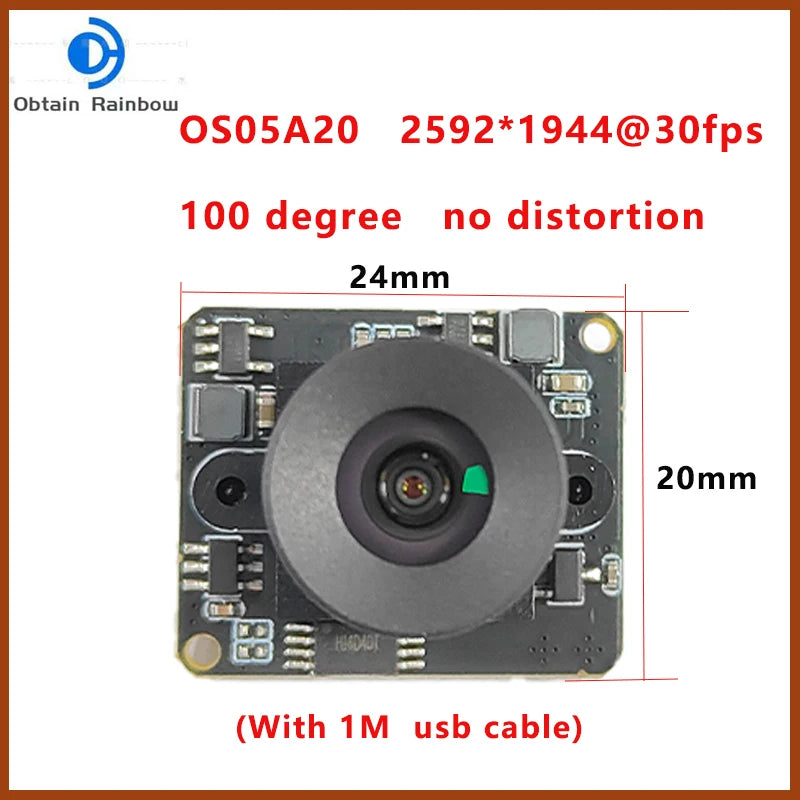 Modulo fotocamera OS05A20 5MP con cavo USB 1M e campo visivo di 100°