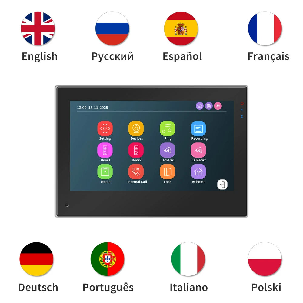 Karmen Video Doorbell Intercom 1080P Wide-Angle Touch Screen