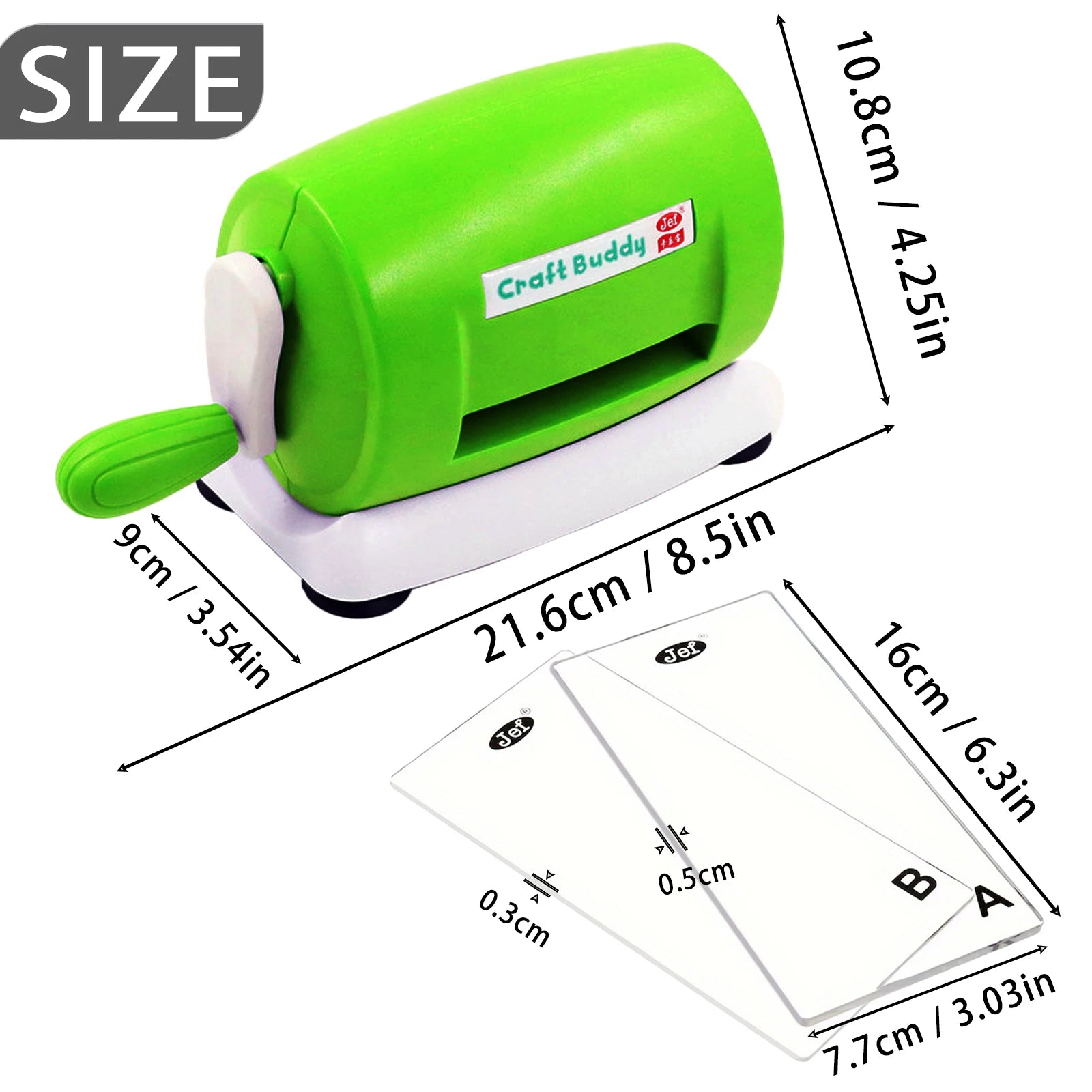 Handmatige stans- en embosmachine voor scrapbooking