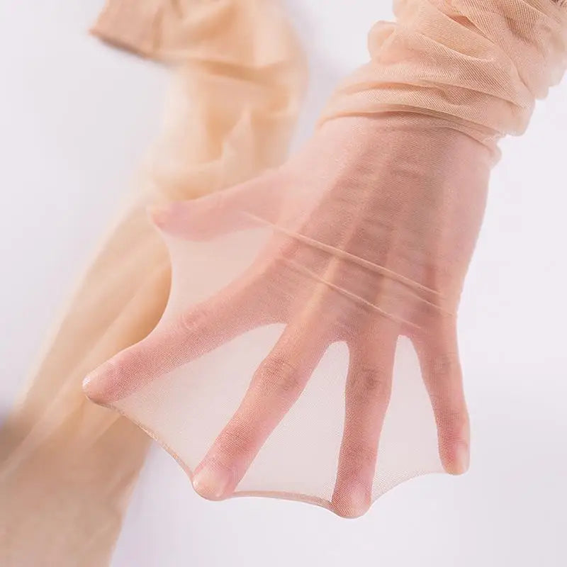 5 Paar/Set ultradünne Nylonstrümpfe für Damen, transparente, elastische Kniestrümpfe, hochwertige lange Strümpfe für Mädchen