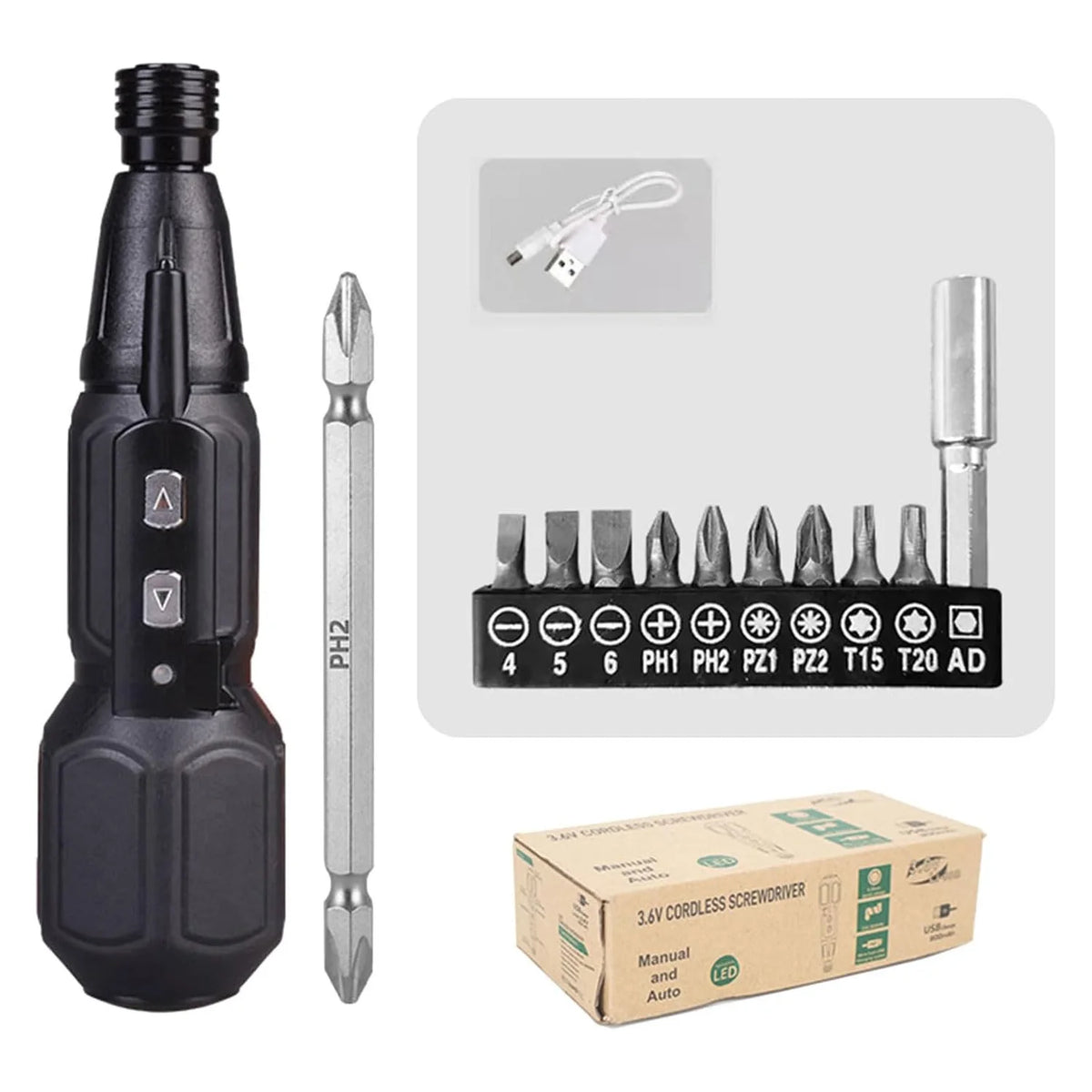 Rechargeable Cordless Screwdriver - Colour Options