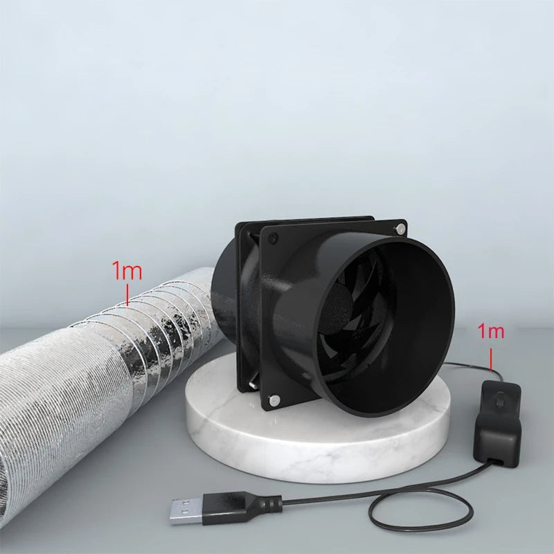 USB 1 Speed Solder Smoke Absorber ESD Fume Extractor Fan Pipe Duct Exhuast Fan with 1/3/6M Pipe Tub Ventilation Fan