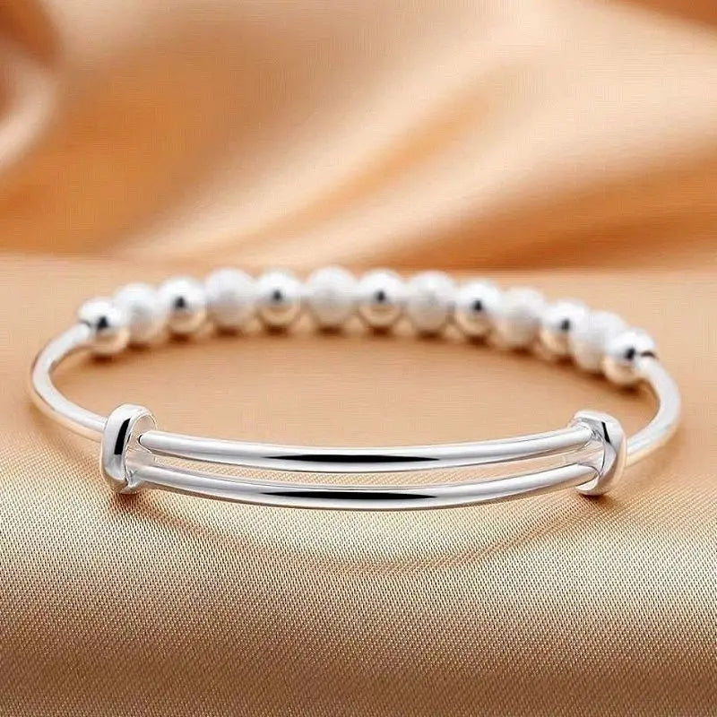 925 Silver Bracelet with Charming Beads