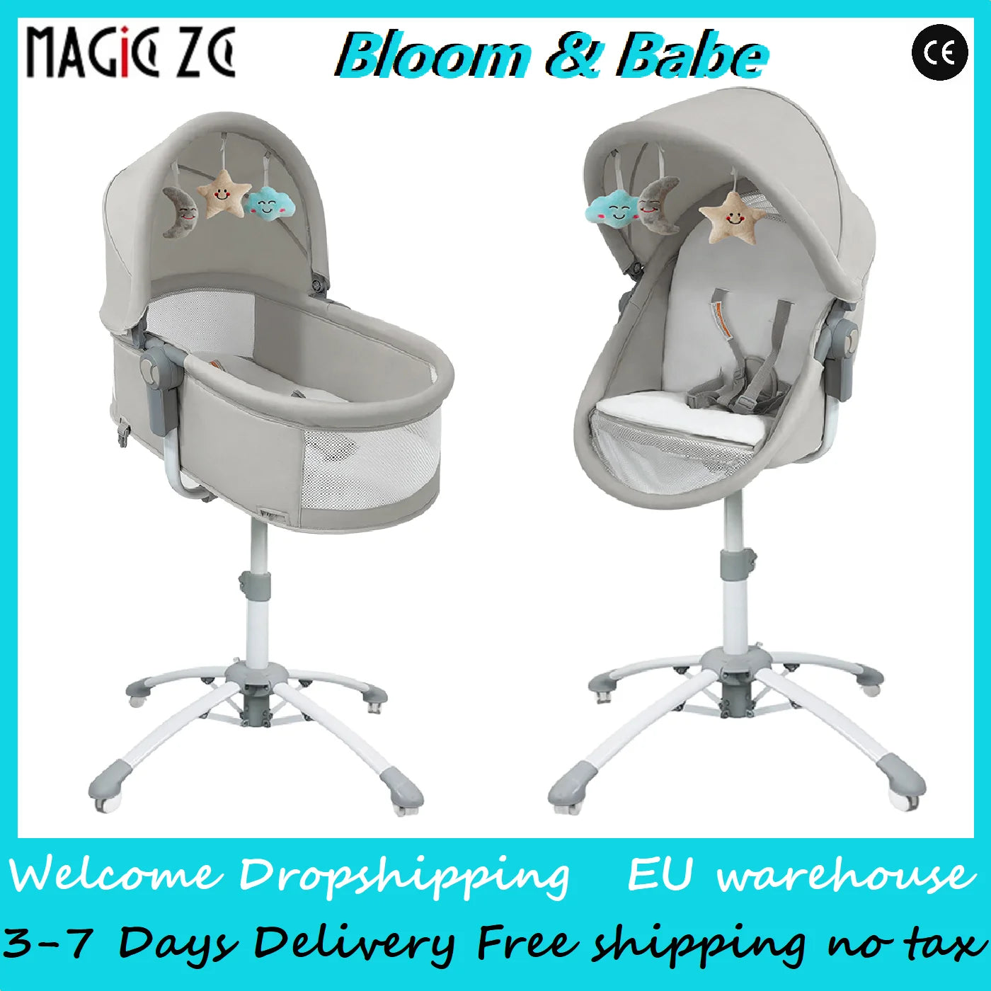 Baby Stroller 3‑in‑1 Lightweight Travel System