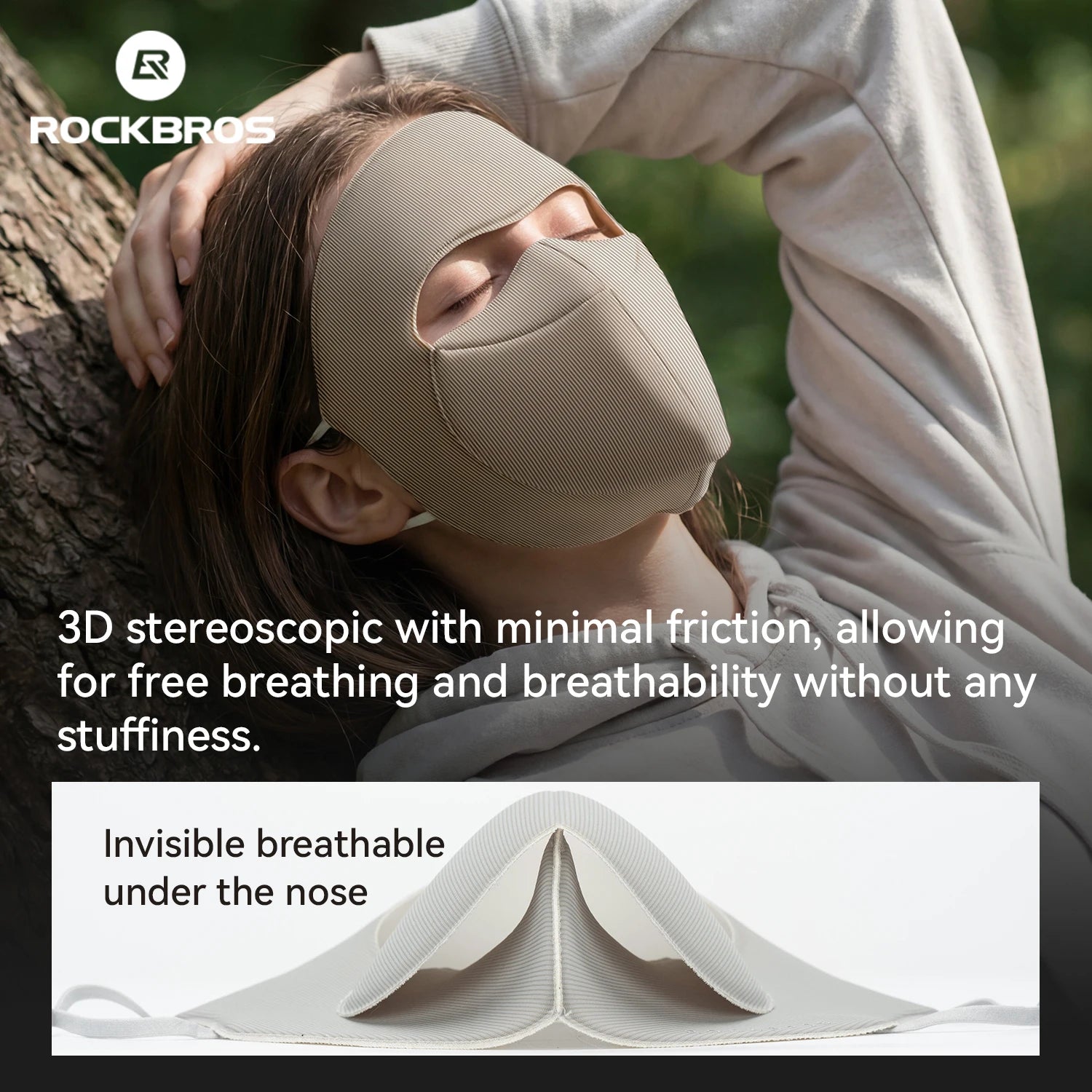 3-Layer Windproof Cycling Face Mask with UV Protection