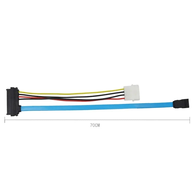 SAS-til-SATA-adapterkabel med 4-benet strømstik
