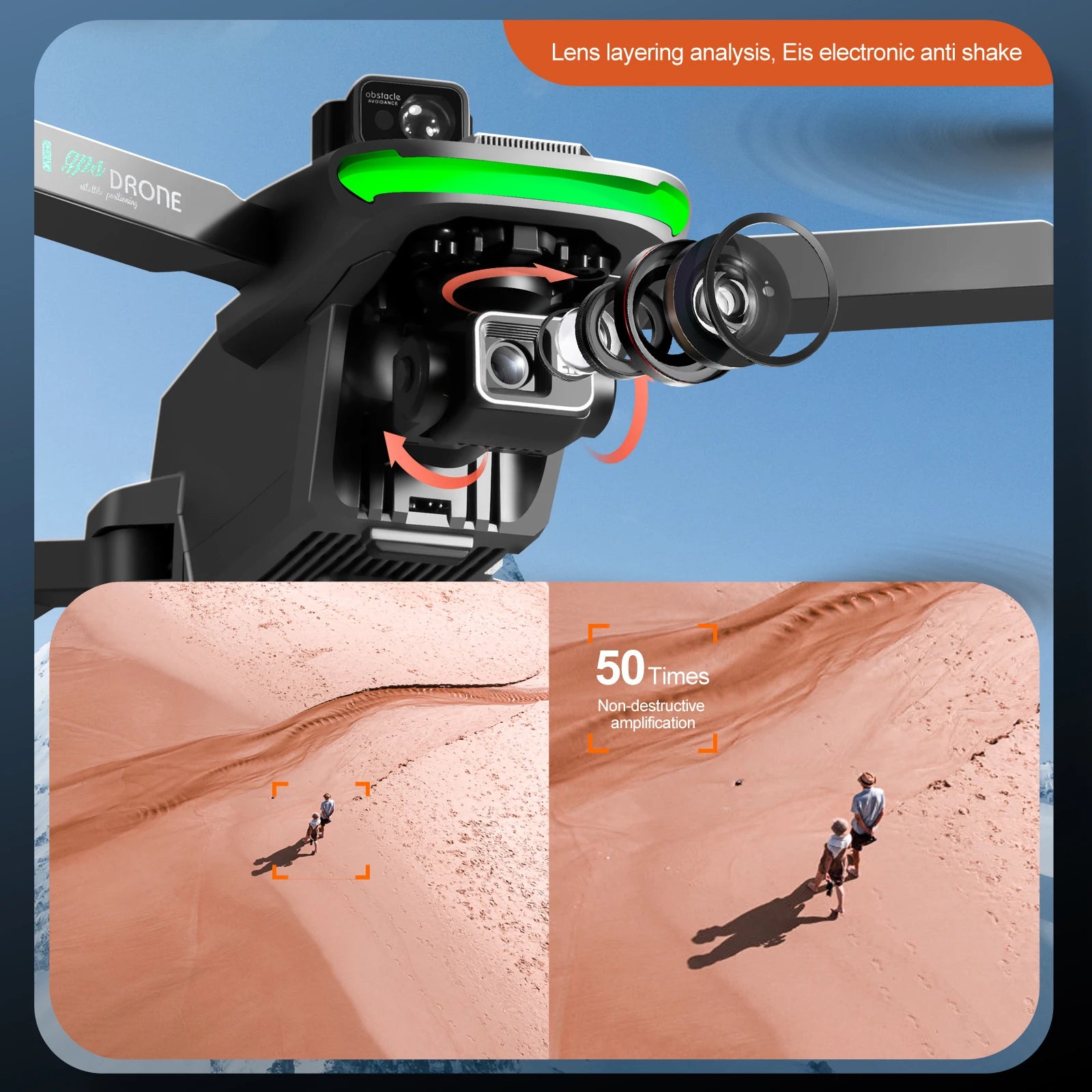 S155 Pro Max 8K GPS Kameralı Drone 3 Eksenli Gimbal ile