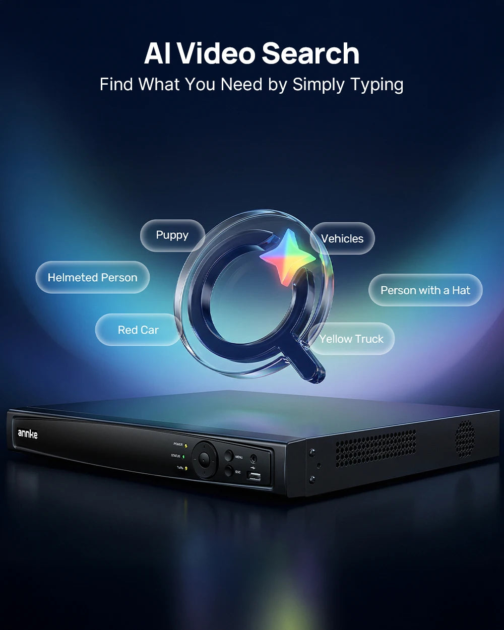 ANNKE 8MP AI PoE NVR Kit with 4 Outdoor Cameras, 8CH 4K