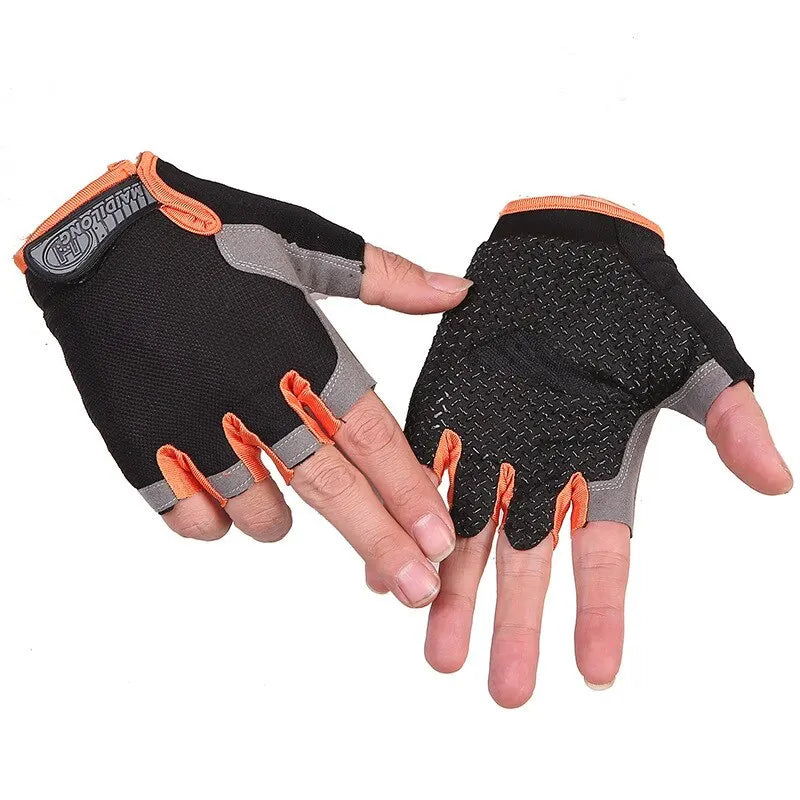 Polprstne rokavice za kolesarjenje na prostem, proti zdrsu, proti znojenju, moške, ženske rokavice s polprstom, zračne športne rokavice proti udarcem