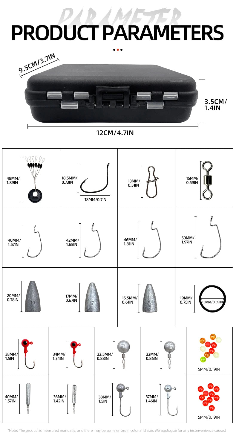 Set di accessori da pesca Texas Rig ShareShark — 132/133 pezzi