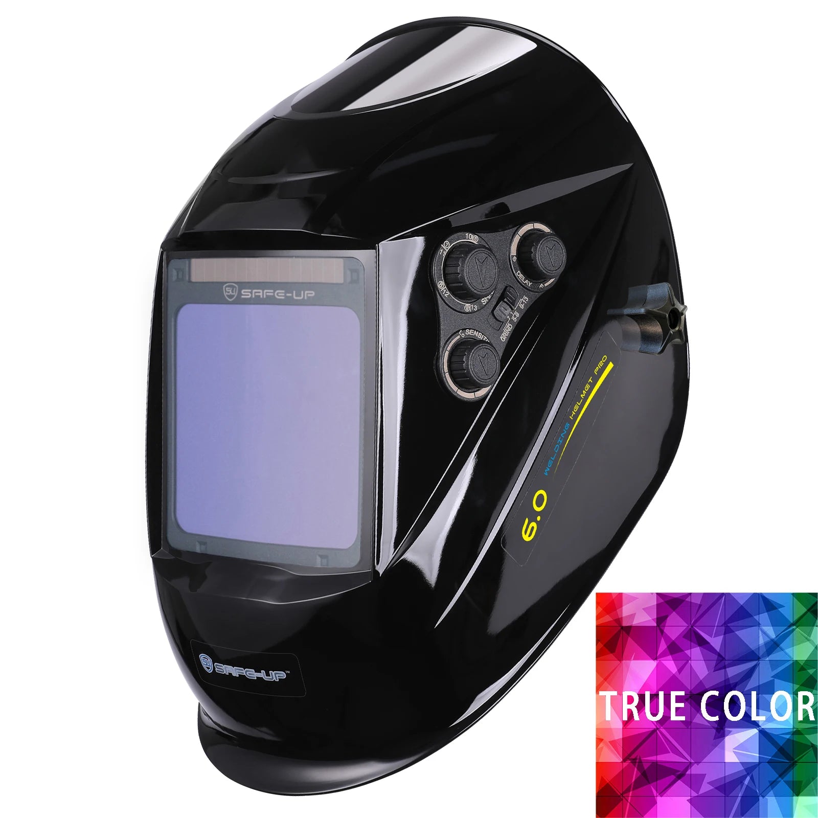 Auto-Darkening Welding Helmet 1/1/1/1 True Color 4 Sensors