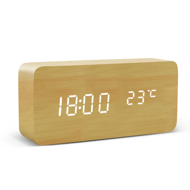 LED Digital Alarm Clock with Sound-Activated Display