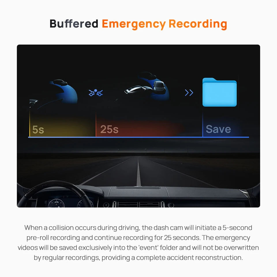 1944P HDR GPS Dash Cam with ADAS and Optional Rear Camera
