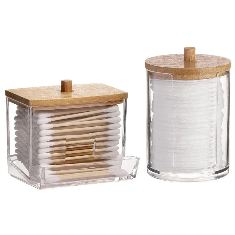 Frascos transparentes para arrumação na casa de banho, conjunto de 2 ou 3 peças