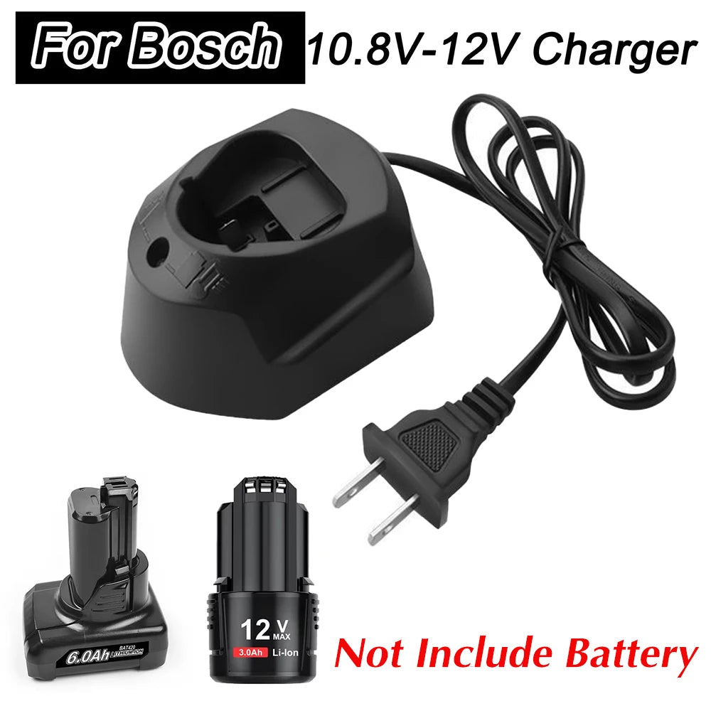 Charger for Bosch 10.8V / 12V Li-Ion Batteries