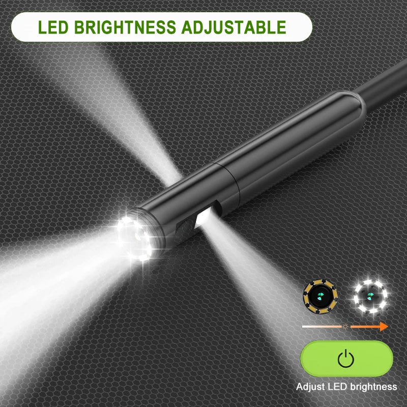 4.3'' IPS Screen Industrial Endoscope Autofocus Camera HD1080P Single Dual Triple Lens Record Video Car Inspection Borescope LED