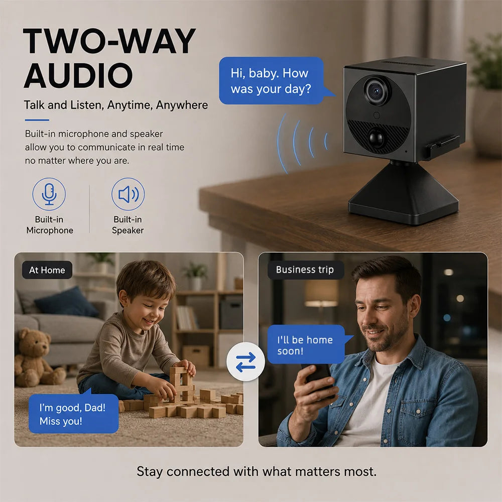 4G LTE Cellular Portable Battery Security 3MP Indoor Surveillance PIR Motion Detection Infrared Camera UboxPro APP Remote View