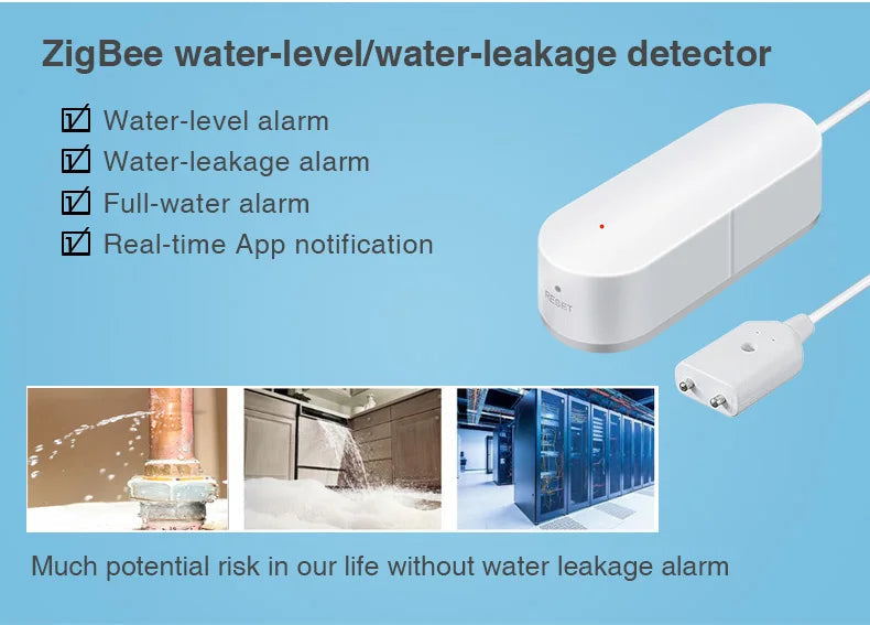 Ewelink Zigbee3.0 Water Sensor Alarm Water Leak Detector Flood Alert Overflow Security Alarm System Works With Zigbee Gateway