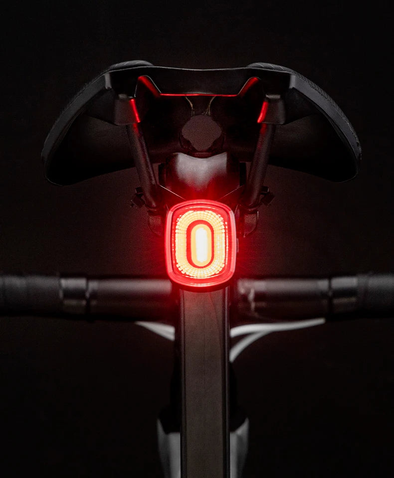 Smart Bicycle Brake Light with Auto Stop & USB-C Rechargeable
