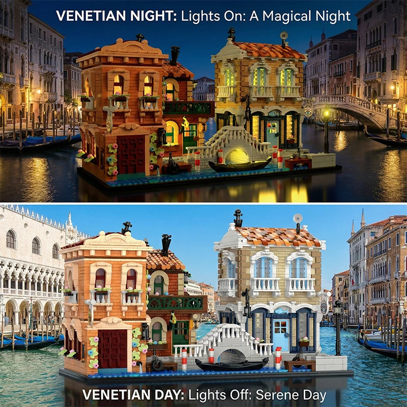 Venice Waterfront LED Brick Model Kit, 4610 Pieces
