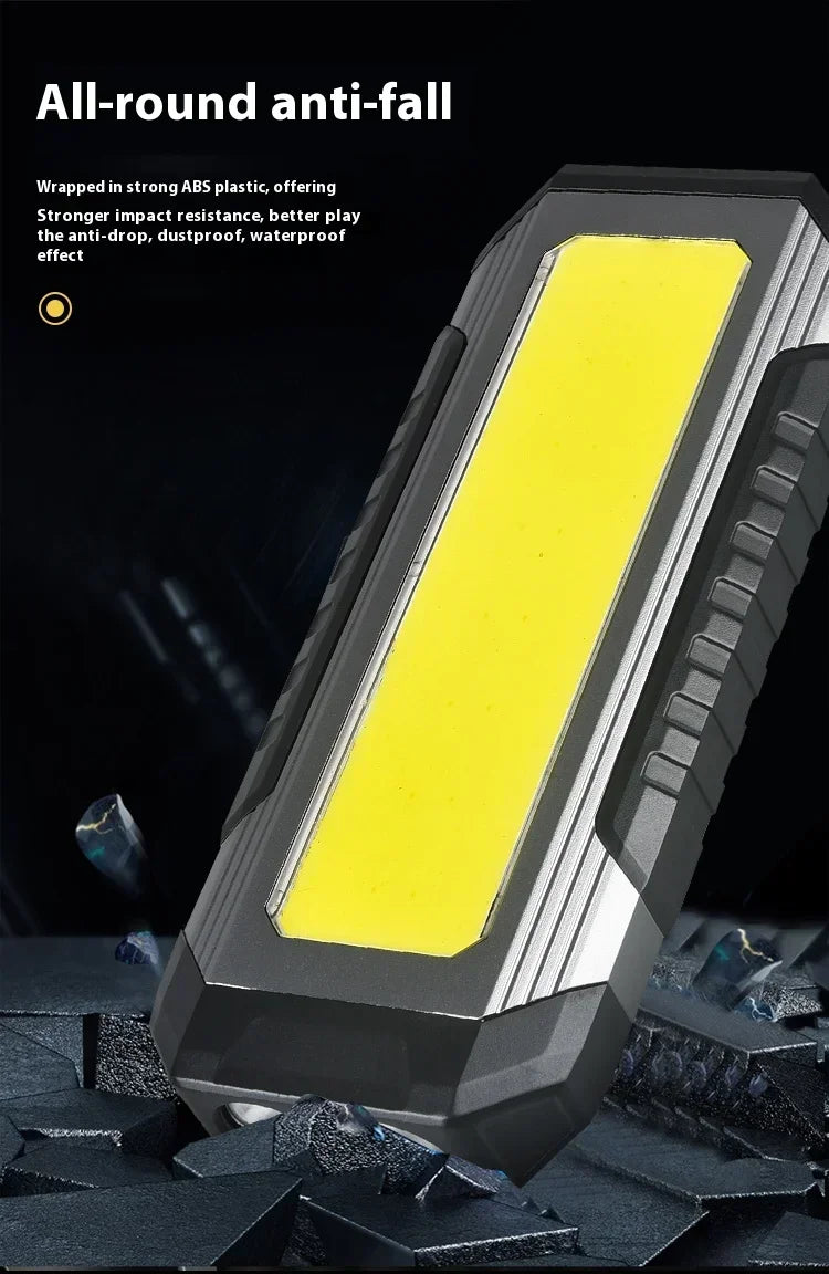 Waterproof with Magnet Flashlight Portable COB Work Light LED 4000mAh Flashlights Multimode 18650 Camping Torch Light