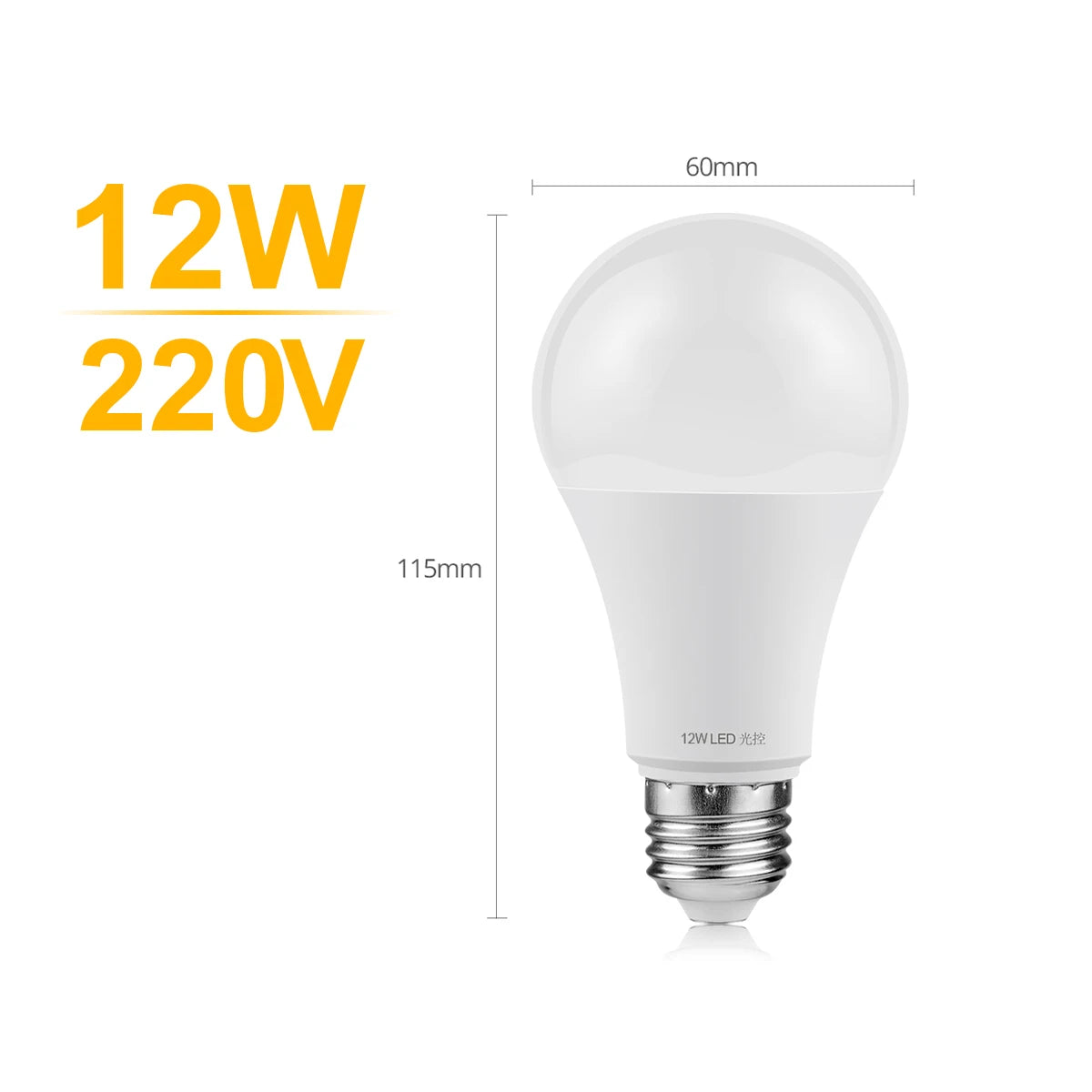 LED Dusk to Dawn Bulb, E27, 12 W or 15 W, Cool White