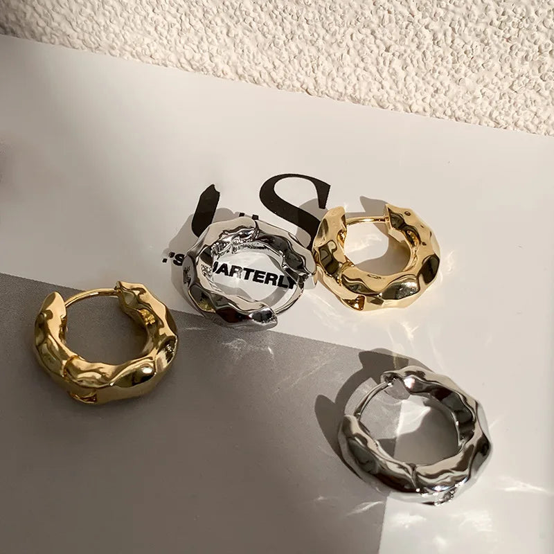 Retro Geometric Hoop Earrings for Women