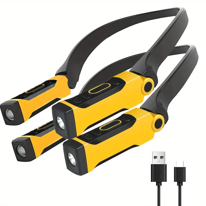 2 Pack Rechargeable LED Neck Reading Light Two Brightness Levels For Reading, Knitting, Camping & Repairing Led Work Light