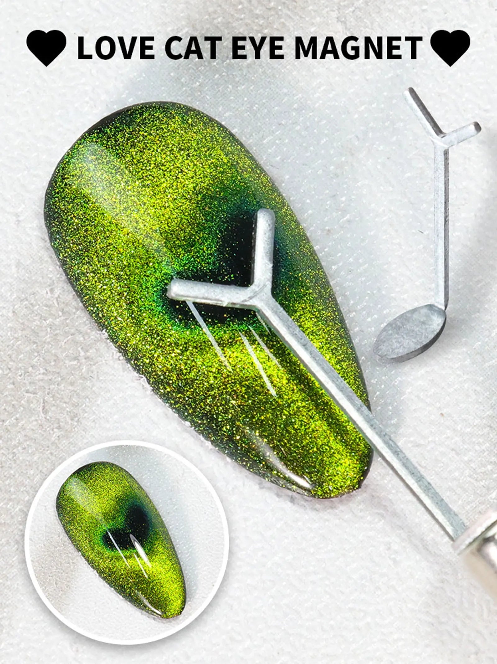 Y-Shaped Cat Eye Nail Polish Magnet Rod Combination Set Nail Art DIY Love Heart Effect Gel Polish Magnet Rod Tool Set