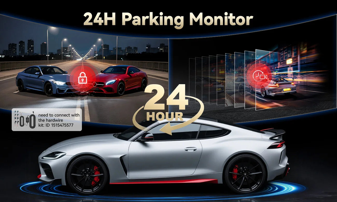 REDTIGER A8 4K+1080P Dash Cam with GPS, WiFi, Touch Screen