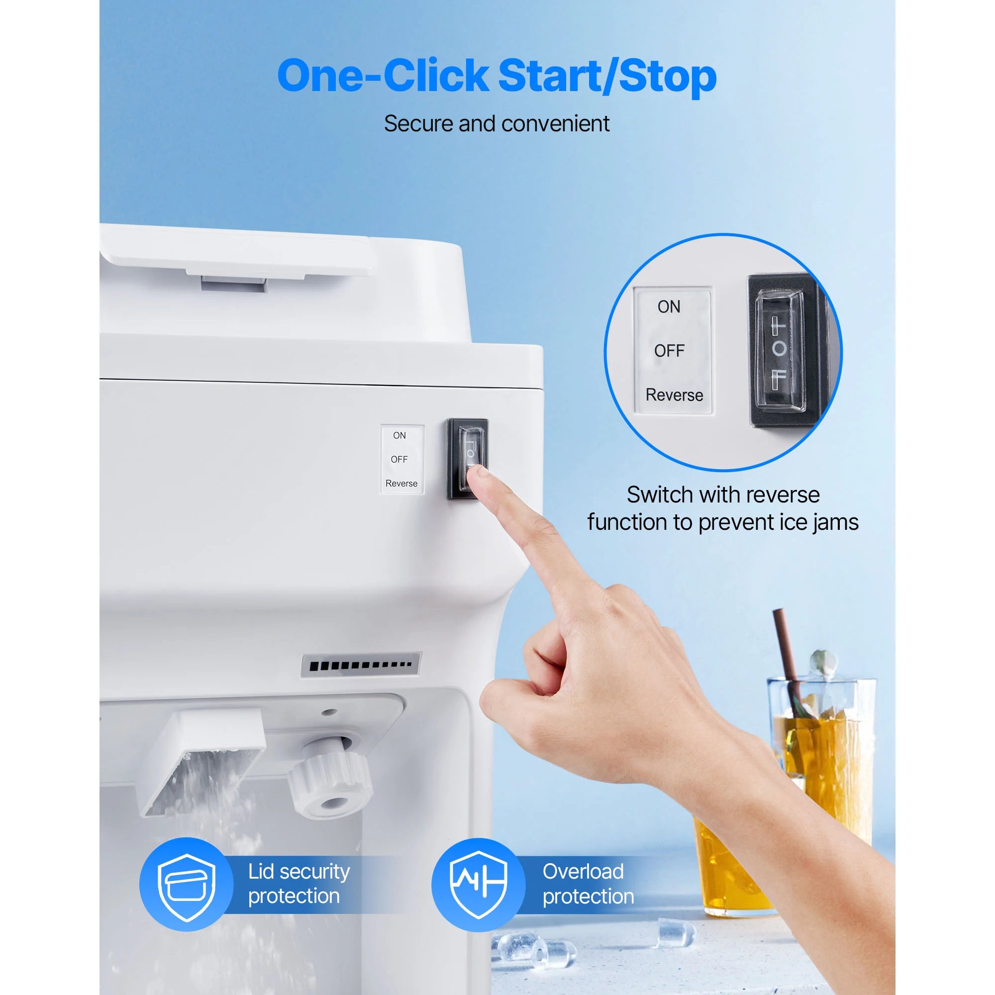 Commercial Ice Shaver Machine 220 lbs/hr Snow Cone Maker 110V