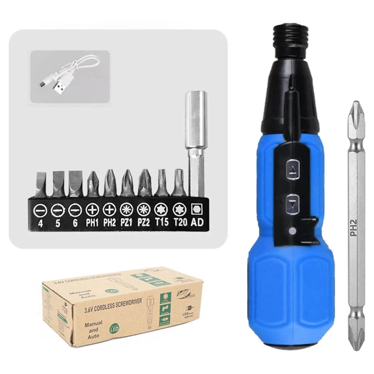 Rechargeable Cordless Screwdriver - Colour Options