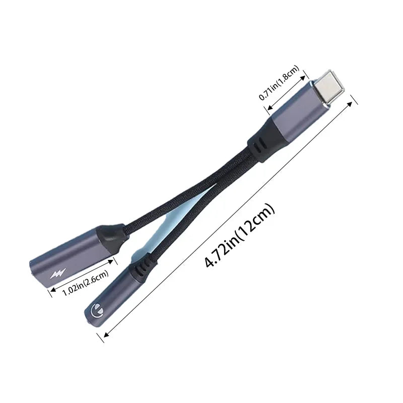 USB-C Audio and Charging Adapter with 3.5 mm Jack