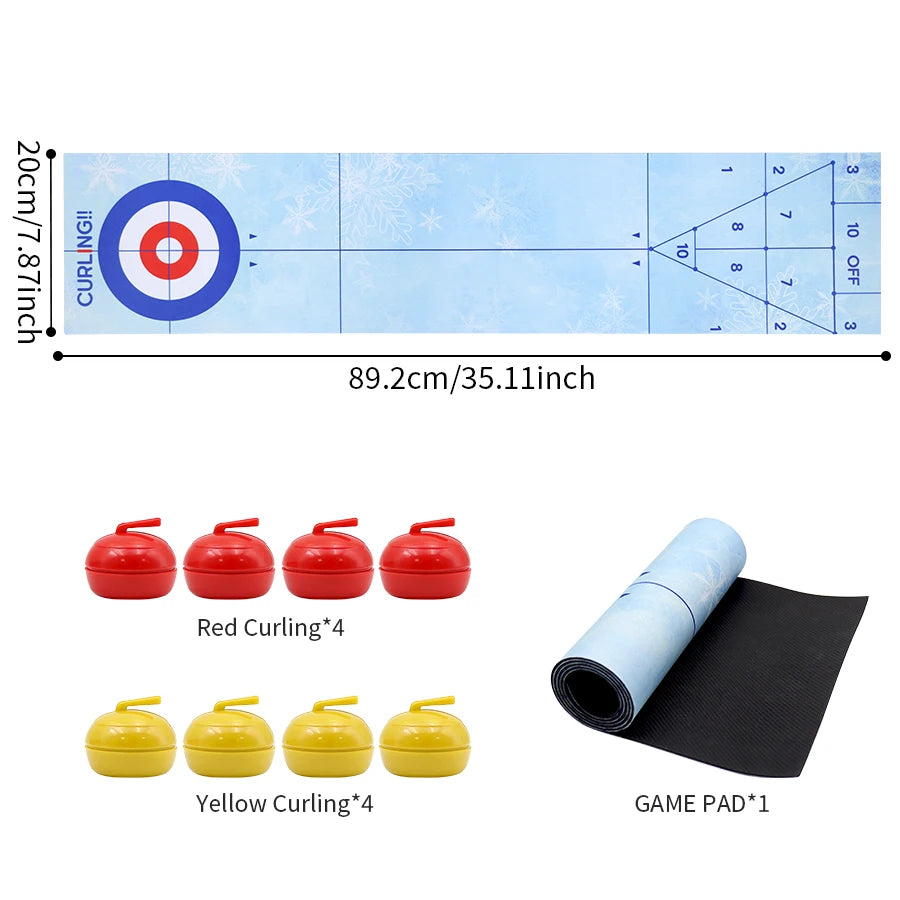 Tafelcurlingspel, opties met acht of zestien stenen