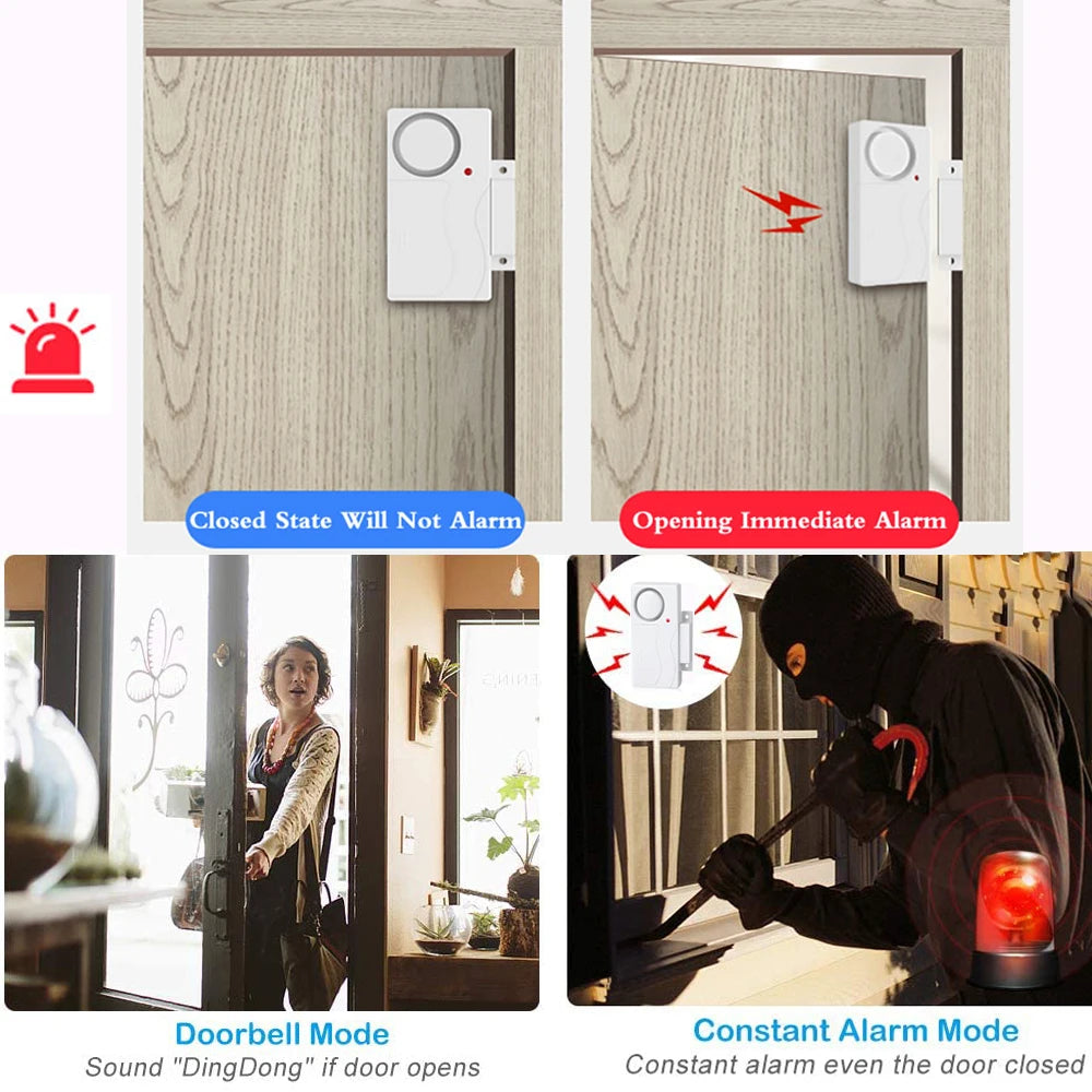 Wireless Door and Window Alarm - Remote Kit Options