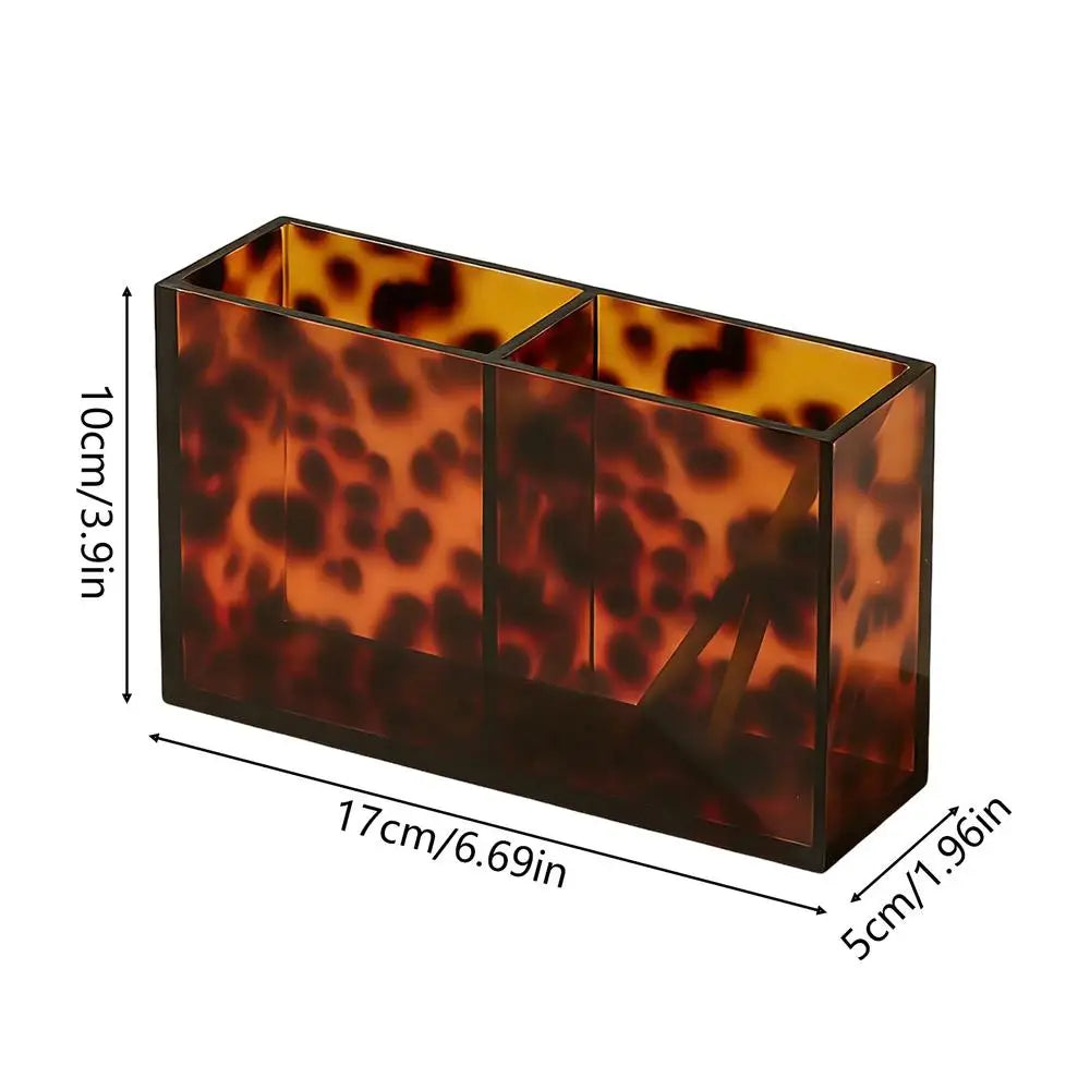 Tortoise-Print Vanity and Countertop Organizer Tray