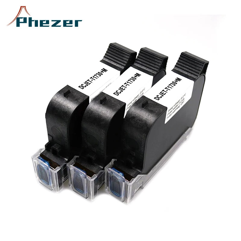 Phezer Quick-Dry Black Ink Cartridge 12.7mm for Handheld Inkjet Printers
