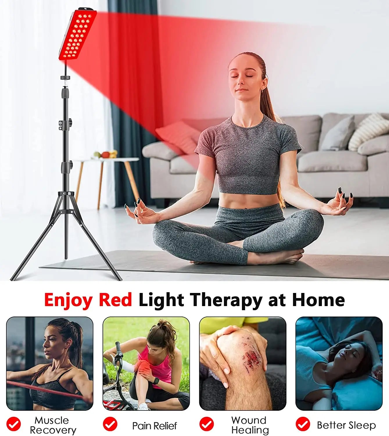 LED Red Light Healthcare Lamp For Full Body Face Near Infrared Light sauna for Joint Muscle Relieve Beauty Health Gadget