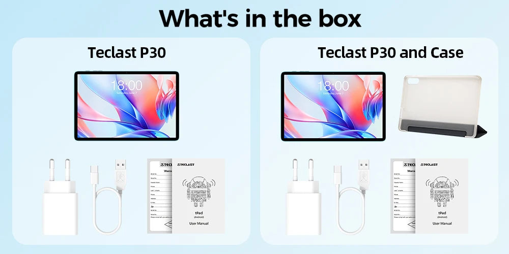 Teclast P30 Tablet Android 14 con Display IPS da 10,1"