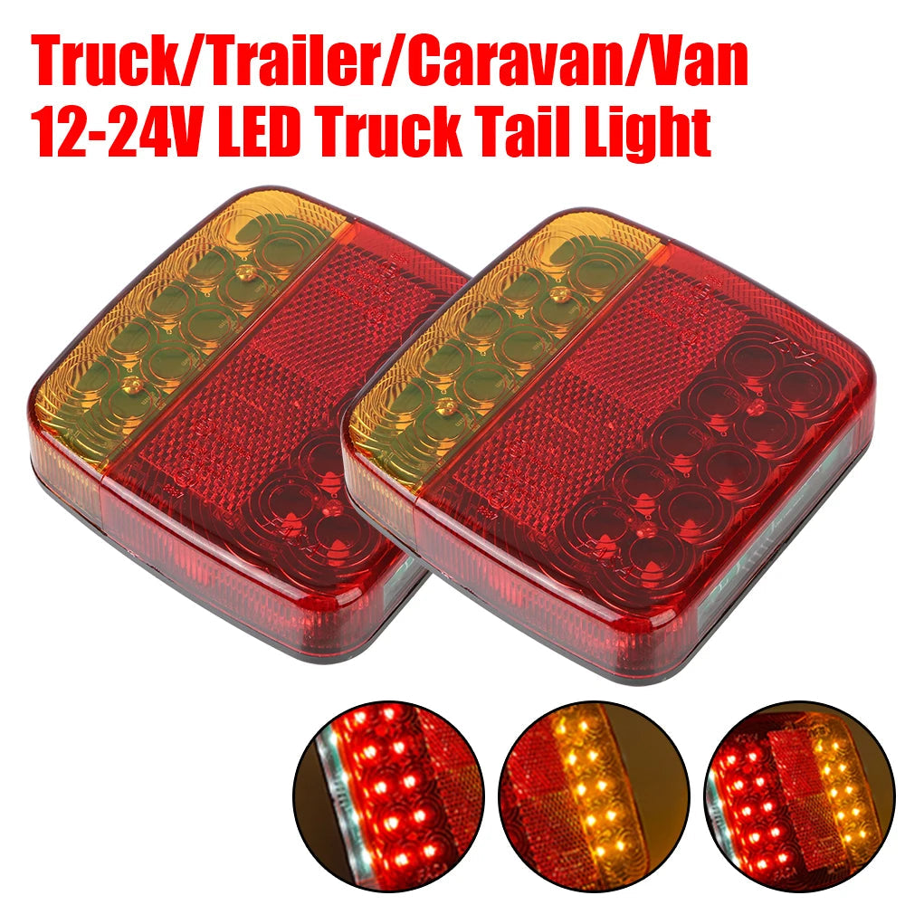 Magnetic Wireless LED Trailer Rear Taillight Signal Warning Brake Lamp Truck Tail Light For Caravan RV Camper Lorry Truck