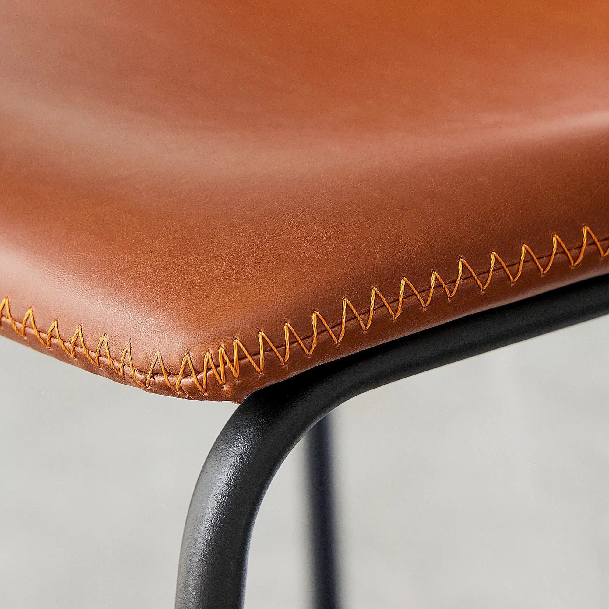 Counter Height Bar Stools Set of 2 Faux Leather with Back