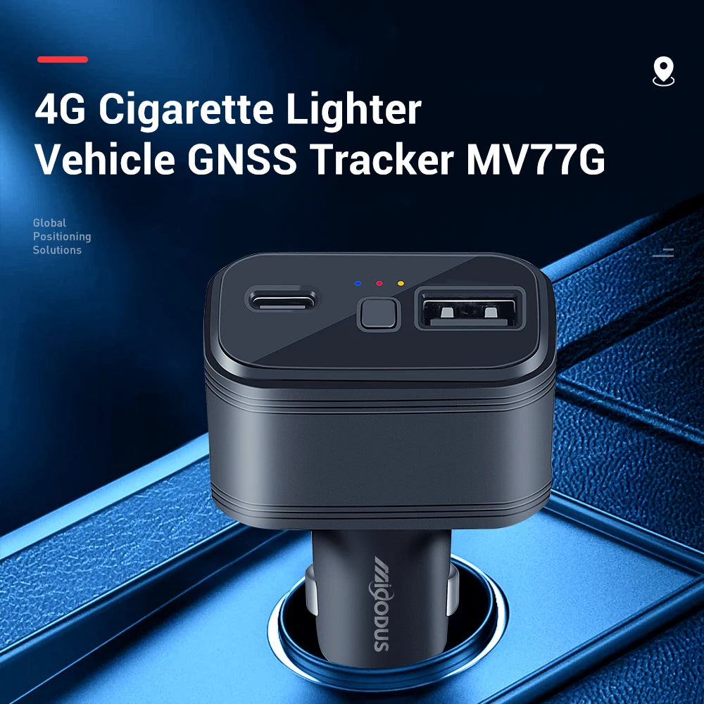 4G GPS Tracker Mini MiCODUS MV77G Cigarette Lighter Vehicle GPS Tracking Wireless Car Charger SOS Fast Charging Voice Monitor