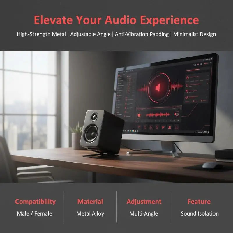 Aluminium Desktop Speaker Stands, Pair