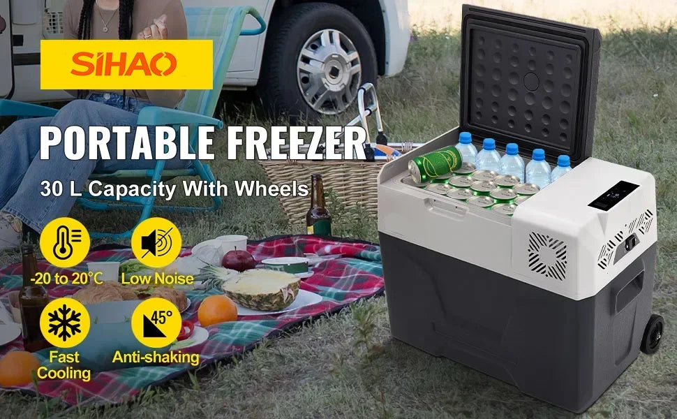 Portable Compressor Refrigerator Freezer 15L, 12/24V & 100-240V