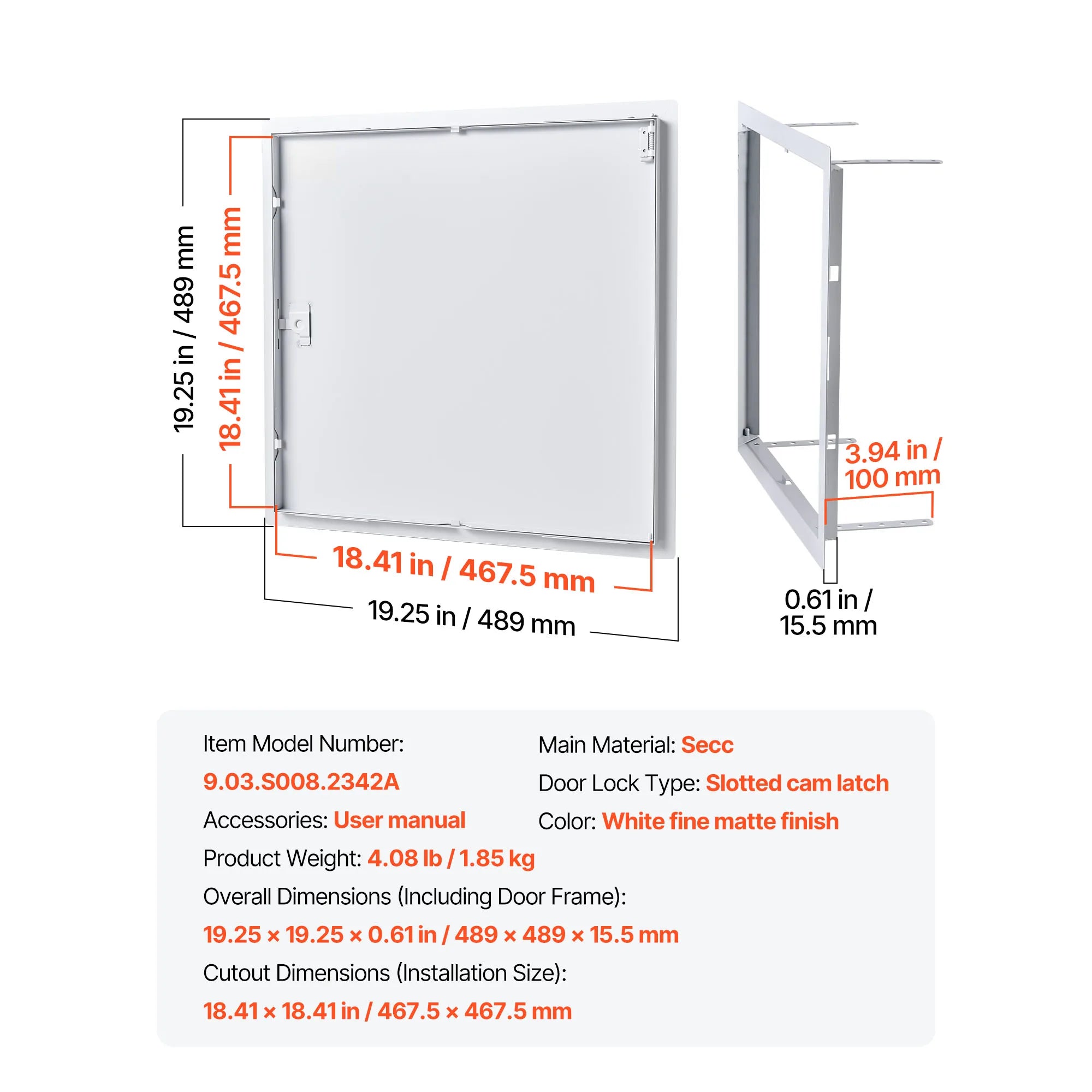 Drywall Access Panel Hinged Steel Door for Wall Ceiling Maintenance