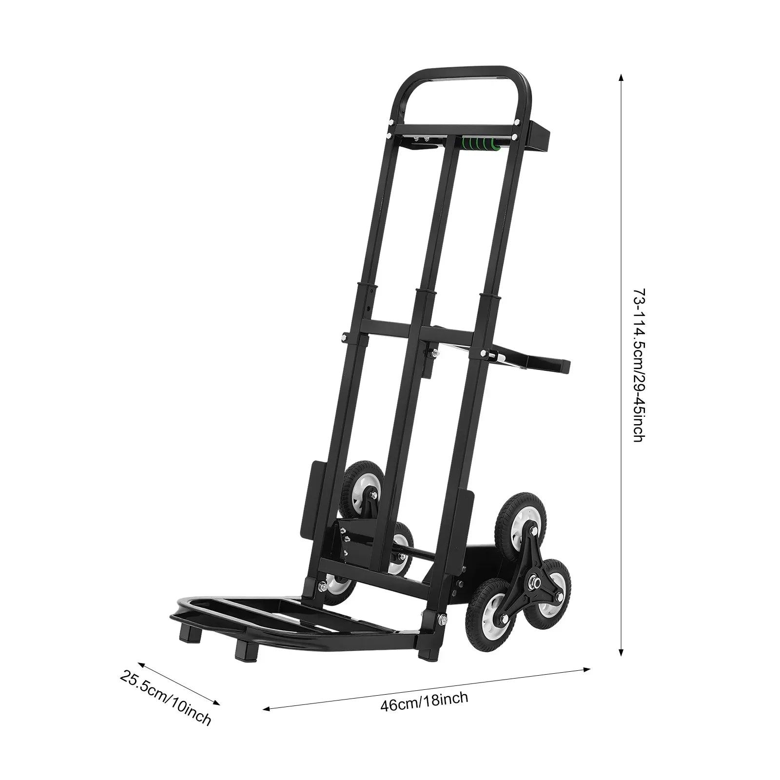 Stair Climbing Cart 460 lbs Folding Trolley with 6 Wheels