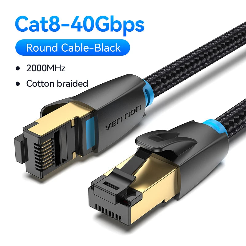 Braided Cat8 RJ45 Ethernet Cable - Length Options