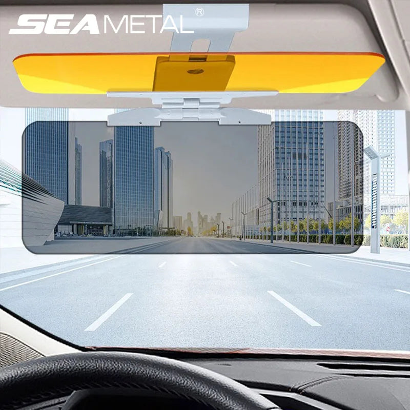 SEAMETAL Windshield Polarized Sunshade 2 in 1 Sun Visor Anti Glare Sun Shade HD Night Vision Goggles UV Blocking Sunglasses