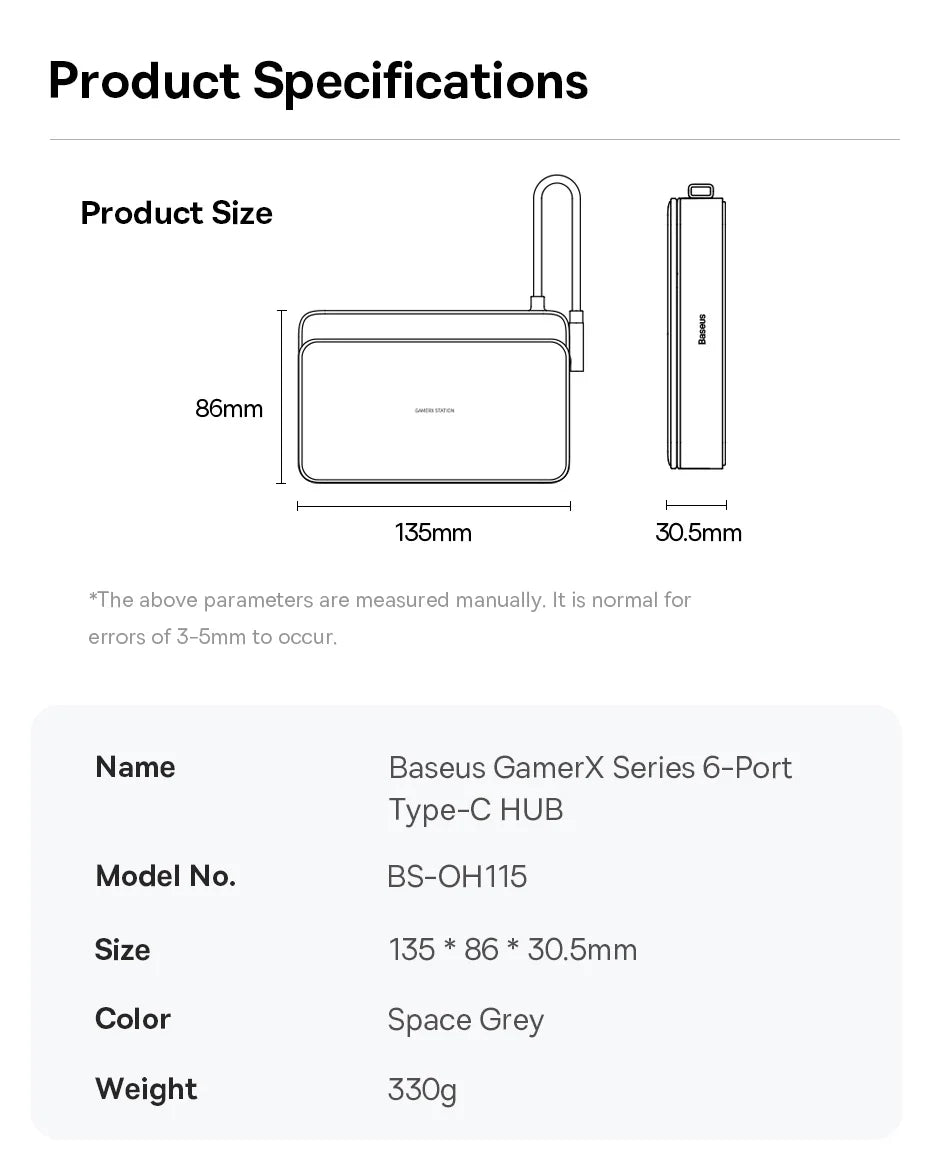 6-in-1 USB-C Dock für Steam Deck & Switch mit 4K HDMI