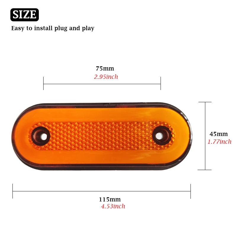 10pcs/5pcs 12V 24V Truck Side Marker Light LED Trailer Lights Reflector Van Clearance Lights For Scania For DAF Truck For Isuzu